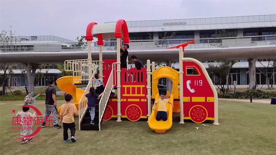 消防主題公園119消防造型兒童滑梯案例