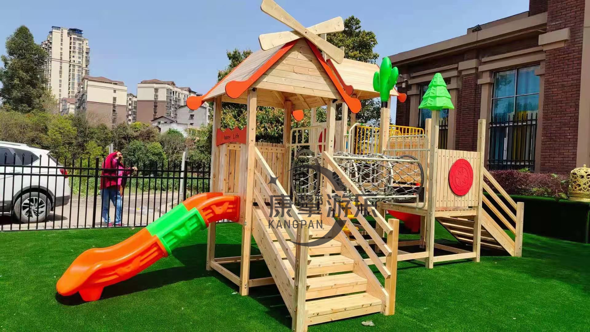 實木滑梯 實木滑梯