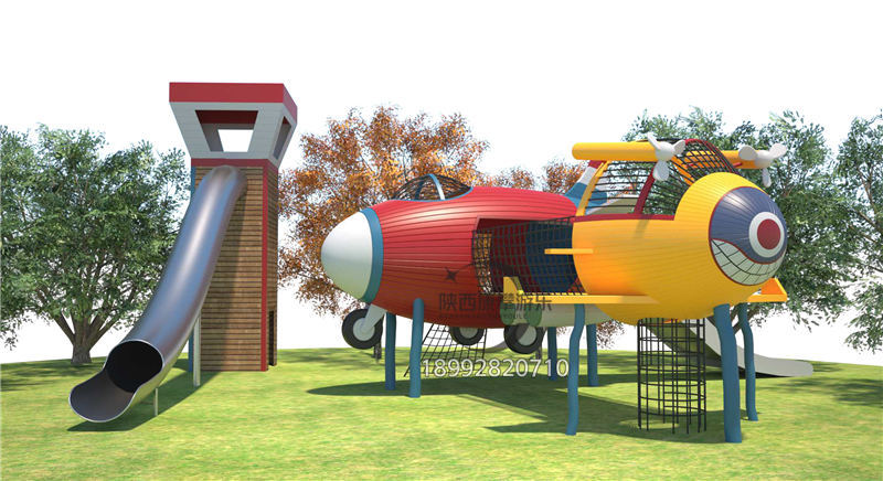 飛機(jī)造型兒童非標(biāo)滑梯